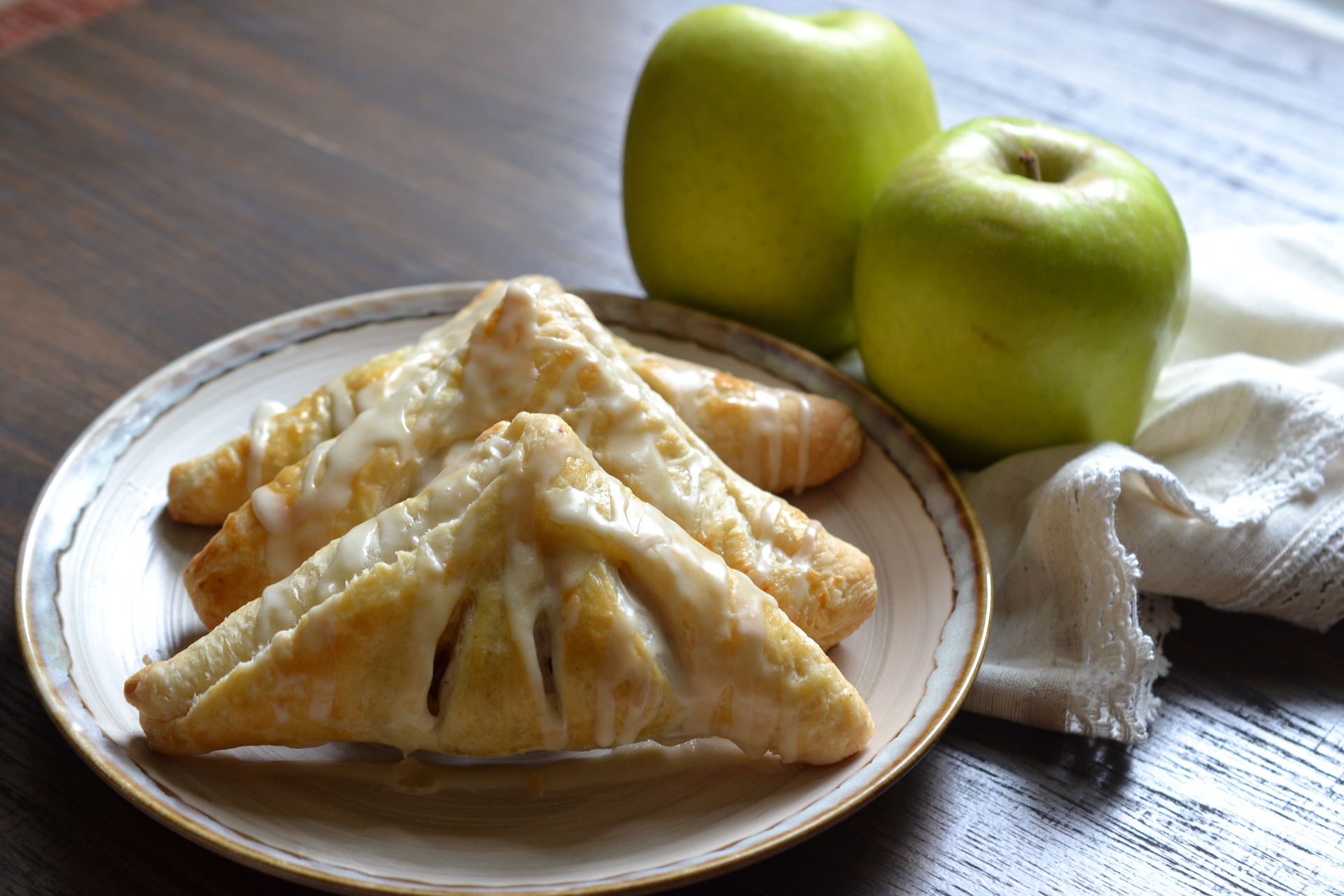 Apple Turnovers with Maple Glaze